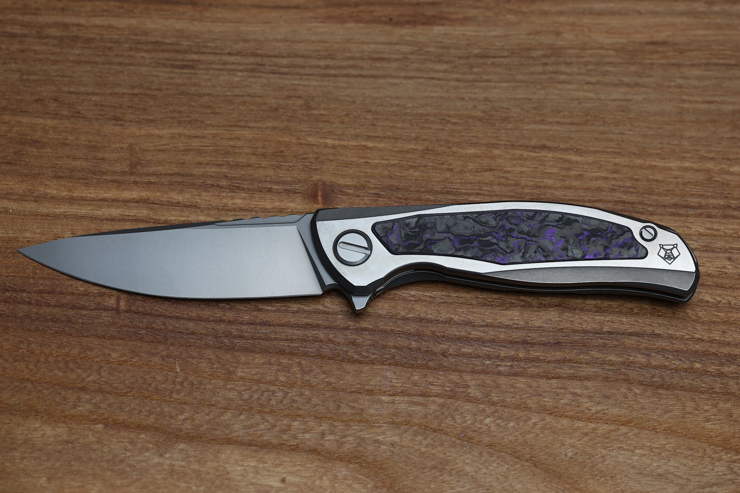 SHIROGOROV F95NL GEN. 5 - M390 BLADE - TITANIUM HANDLE - PURPLE TECHNOCARBO INLAYS - MRBS