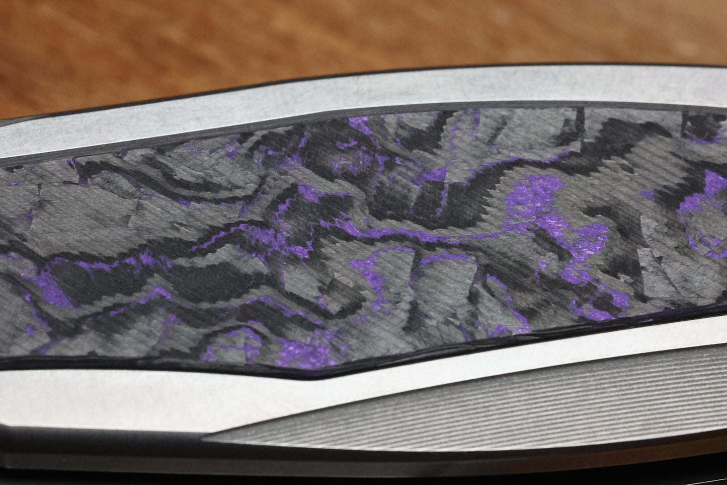 SHIROGOROV F95NL GEN. 5 - M390 BLADE - TITANIUM HANDLE - PURPLE TECHNOCARBO INLAYS - MRBS