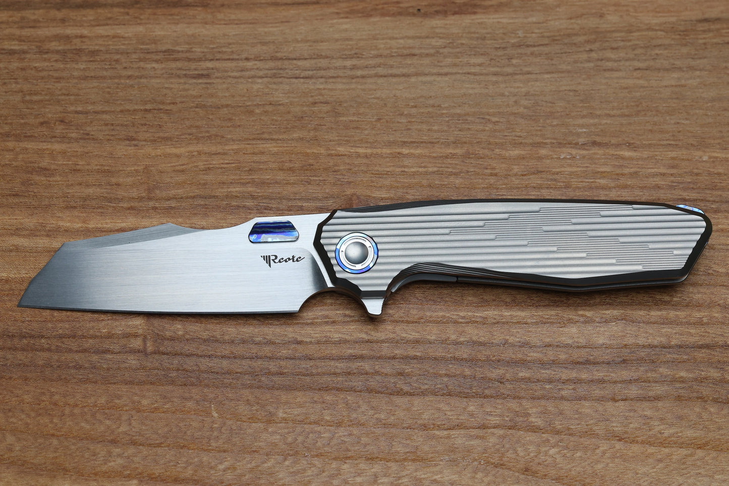 REATE KNIVES MANTIS - MILLED TITANIUM ZIRCUTI ACCENTS - HAND SATIN ELMAX BLADE