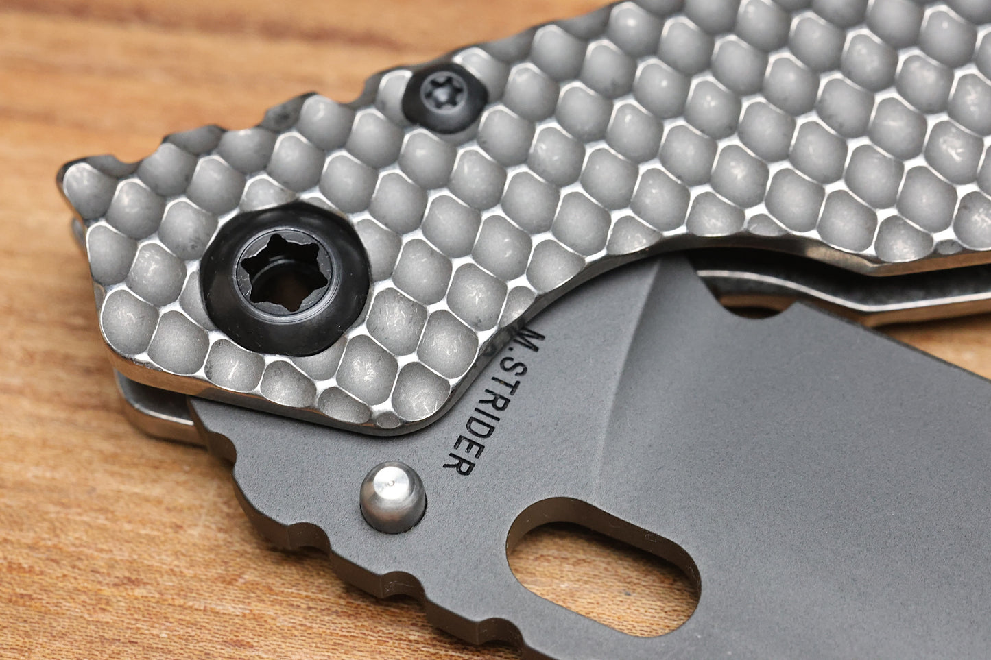 STRIDER KNIVES SMF DGG - TITANIUM HANDLE - DROP POINT 20CV BLADE