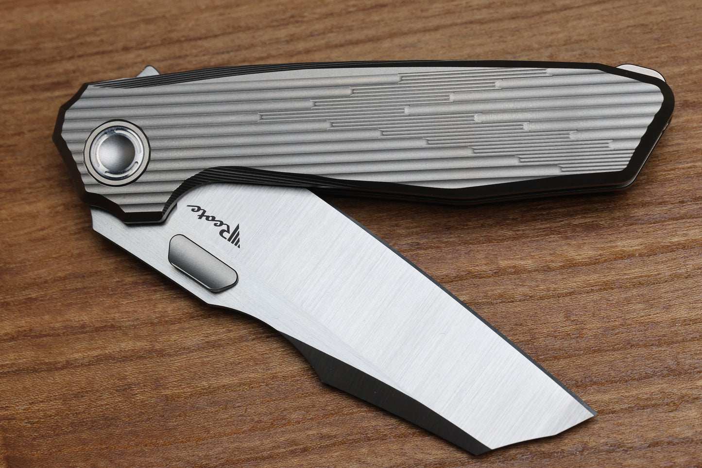 REATE KNIVES MANTIS - MILLED TITANIUM HANDLE - ELMAX SATIN BLADE