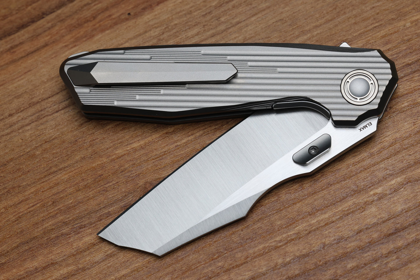 REATE KNIVES MANTIS - MILLED TITANIUM HANDLE - ELMAX SATIN BLADE