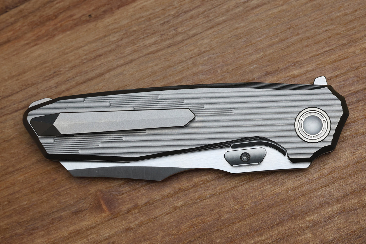 REATE KNIVES MANTIS - MILLED TITANIUM HANDLE - ELMAX SATIN BLADE