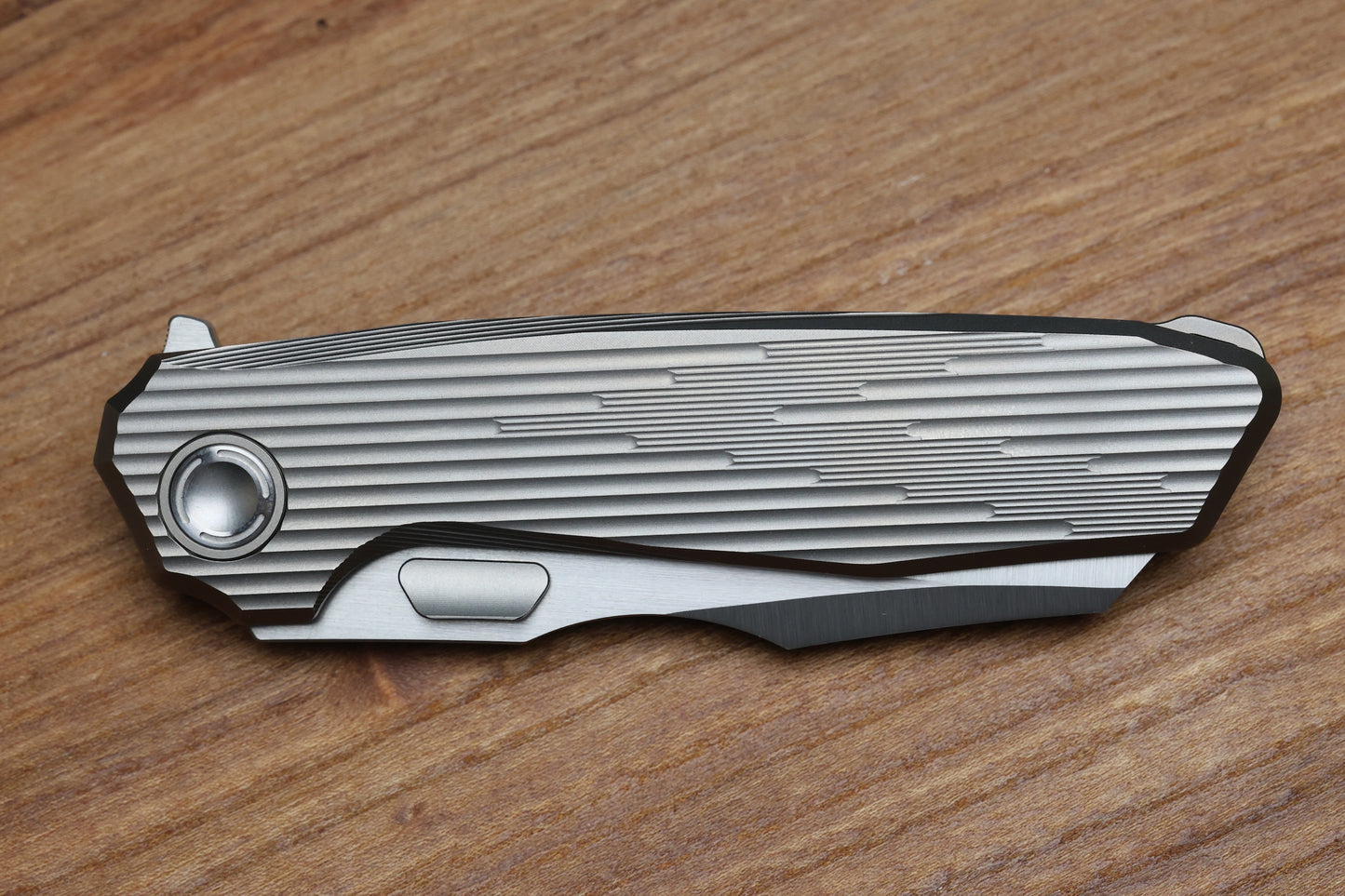 REATE KNIVES MANTIS - MILLED TITANIUM HANDLE - ELMAX SATIN BLADE