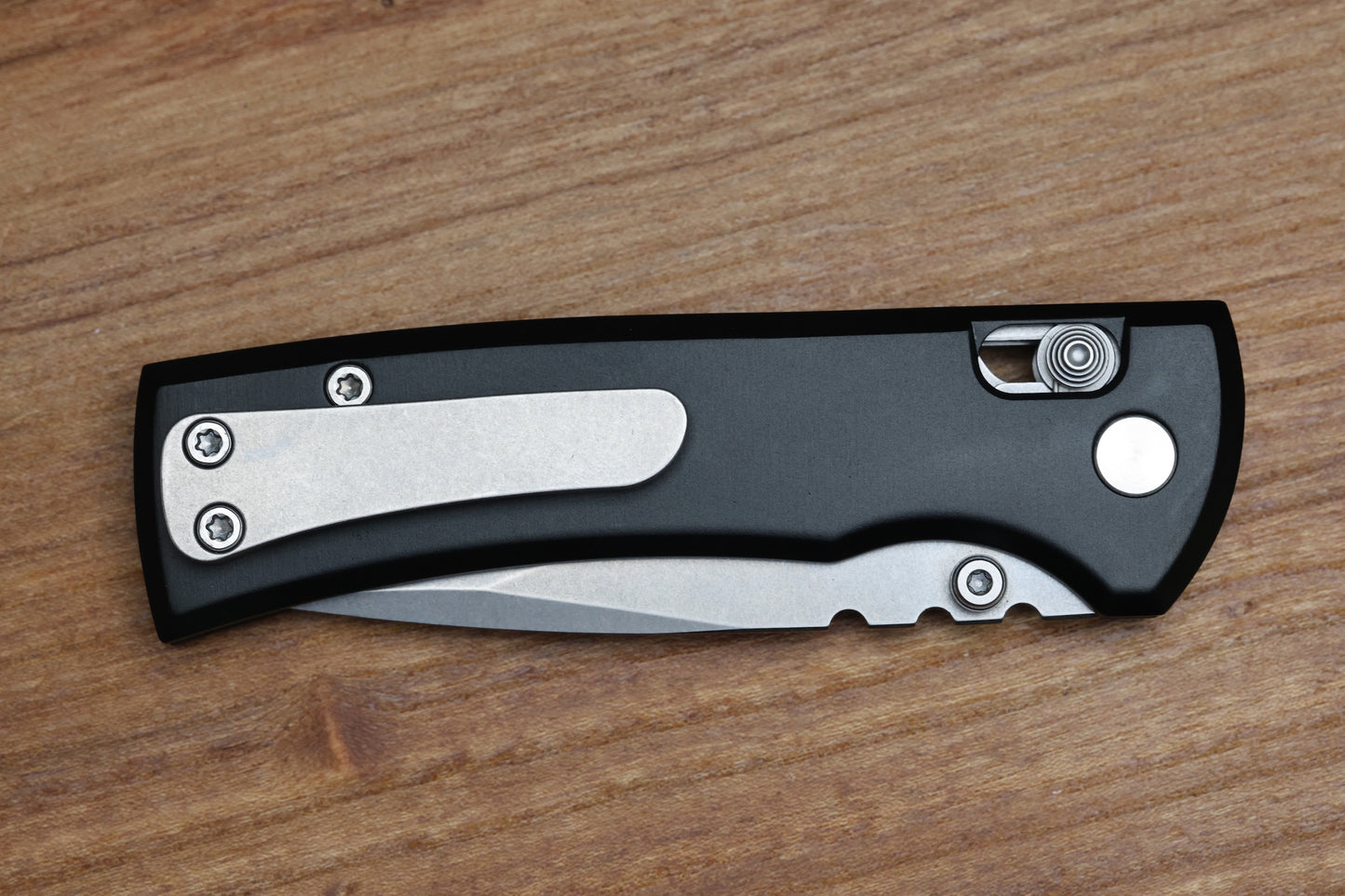 CHAVES KNIVES X-LOCK W/ BLACK ALUMINUM HANDLES & STONEWASH D2