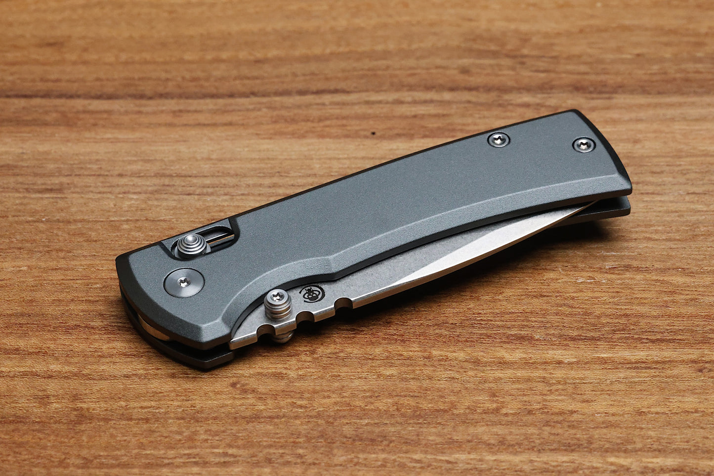 CHAVES KNIVES X-LOCK W/ GRAY ALUMINUM HANDLES & STONEWASH D2