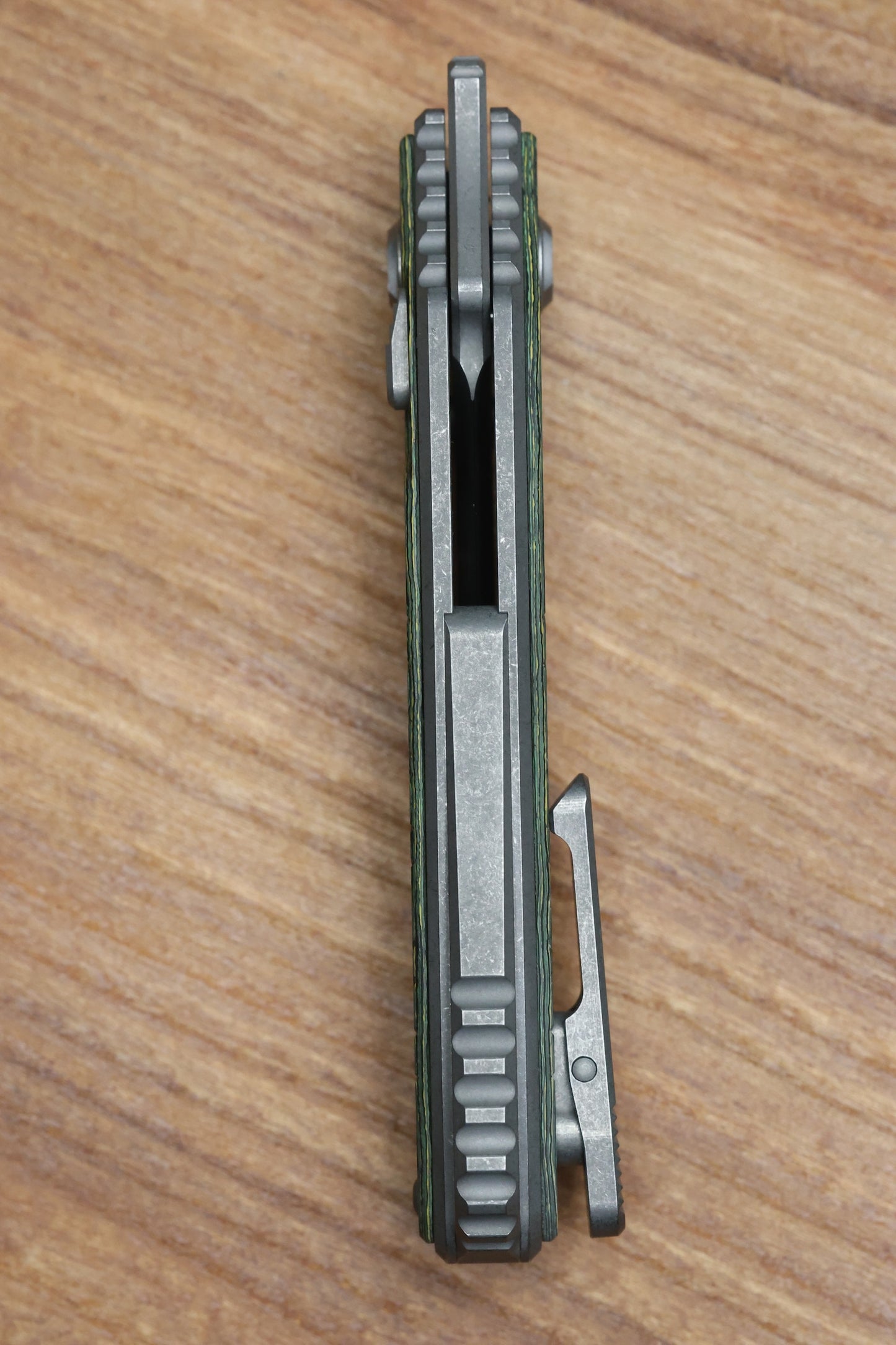 HAWK KNIFE DESIGNS TALON STONEWASHED M390 BLADE, TOXIC STORM FAT CARBON HANDLE OVERLAYS