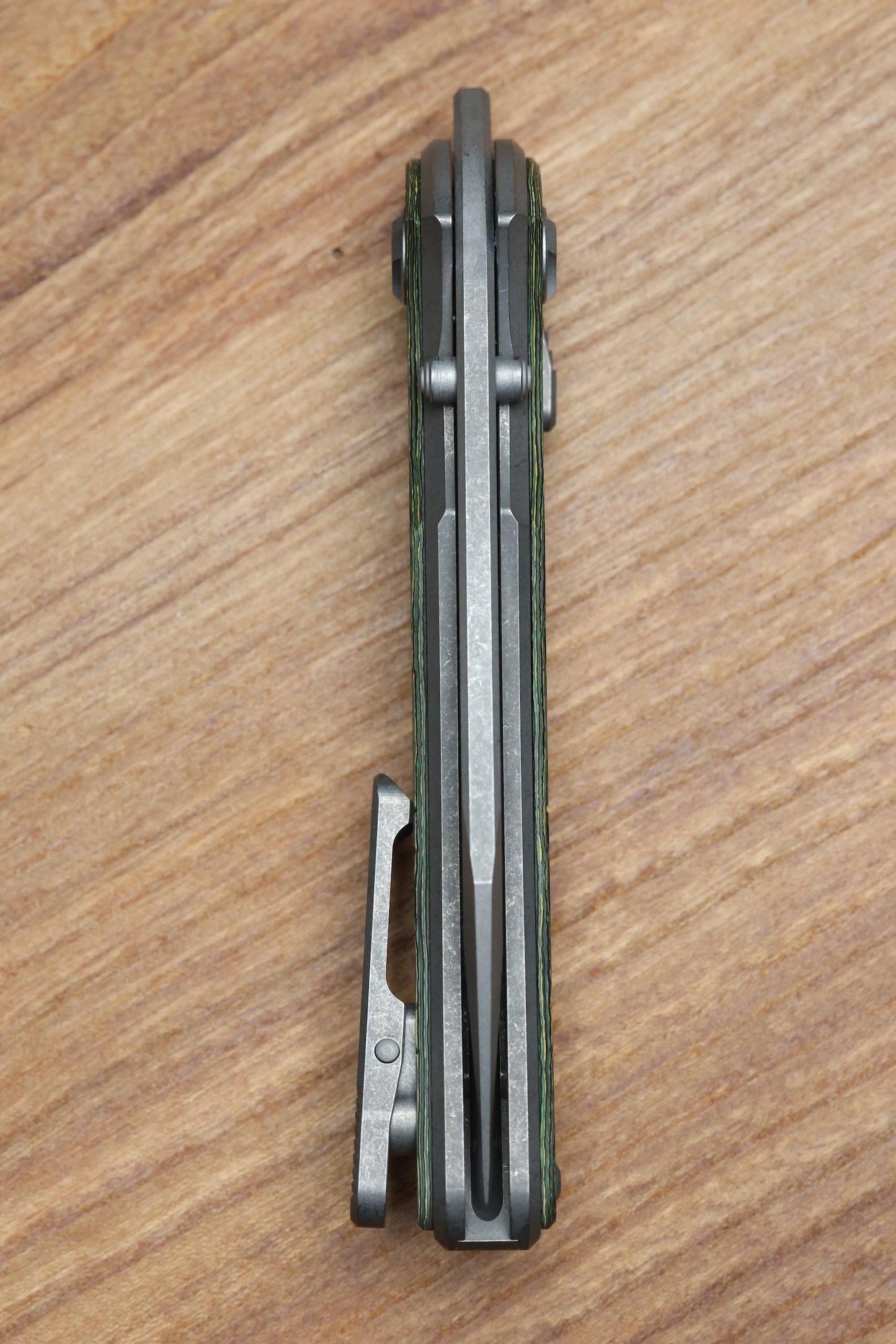 HAWK KNIFE DESIGNS TALON STONEWASHED M390 BLADE, TOXIC STORM FAT CARBON HANDLE OVERLAYS