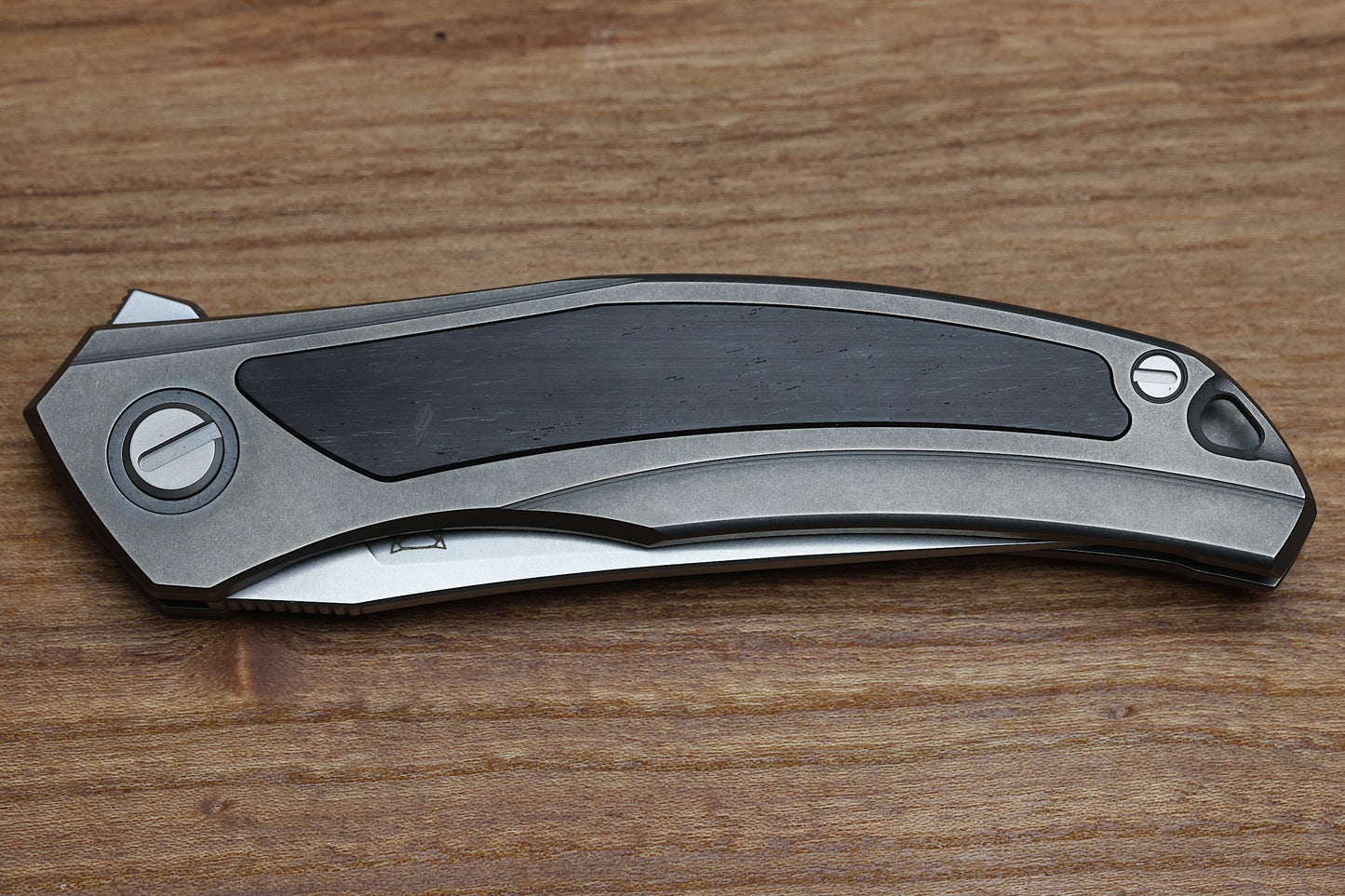 SHIROGOROV URSUS QUANTUM - CROMAX PM BLADE - TITANIUM HANDLE - BLACKWOOD INLAY - MRBS