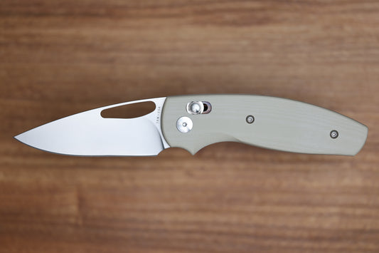 THREE RIVERS MANUFACTURING BULLDOG REV B RIVER-LOK DESERT TAN G10 MAGNACUT BLADE