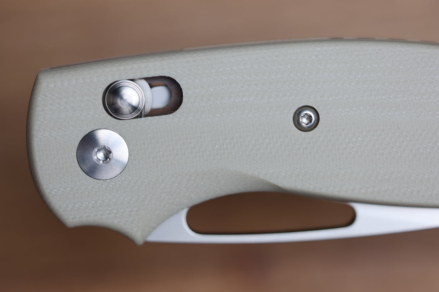 THREE RIVERS MANUFACTURING BULLDOG REV B RIVER-LOK DESERT TAN G10 MAGNACUT BLADE