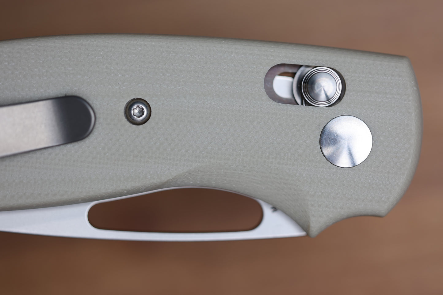 THREE RIVERS MANUFACTURING BULLDOG REV B RIVER-LOK DESERT TAN G10 MAGNACUT BLADE