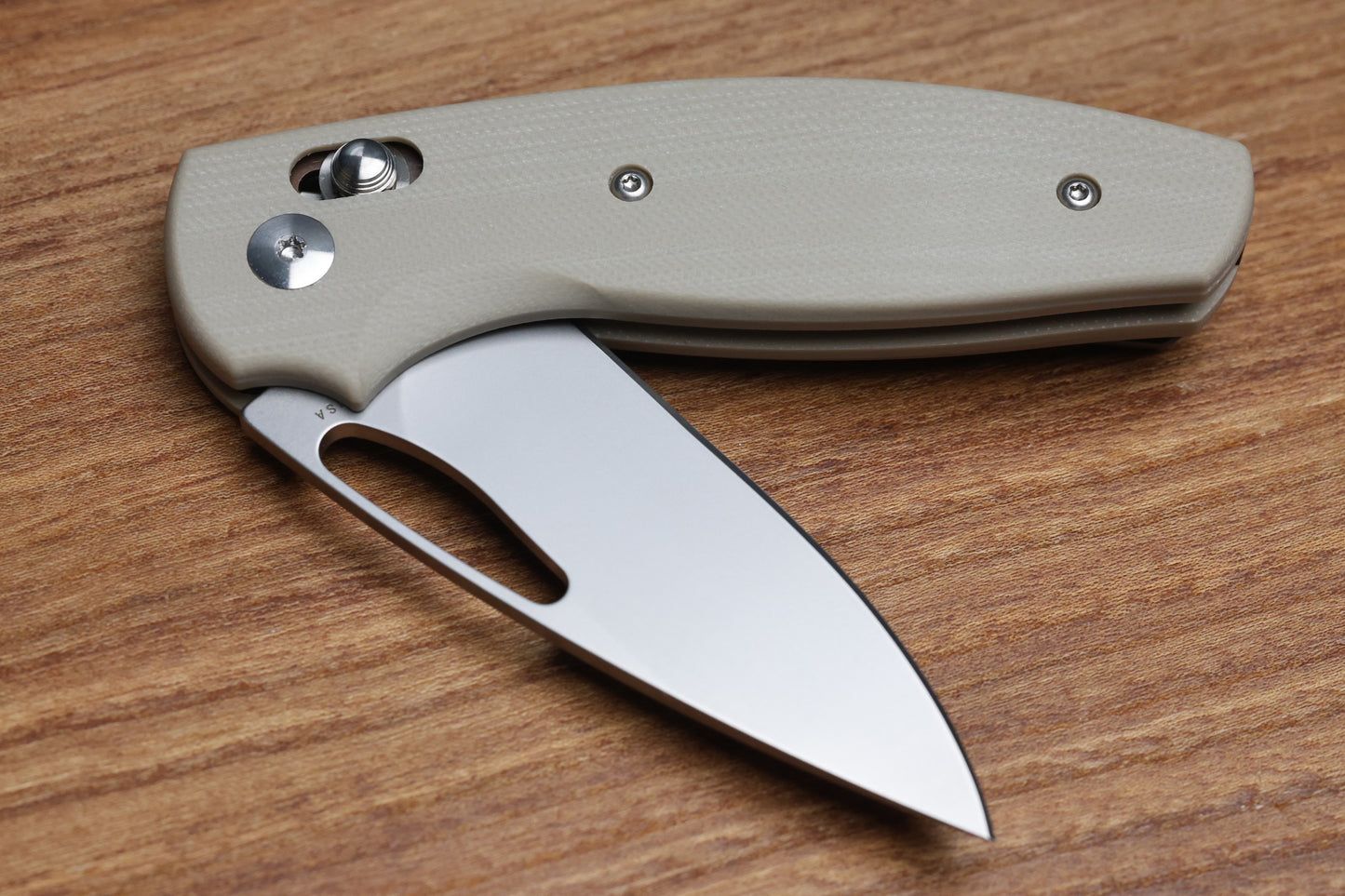 THREE RIVERS MANUFACTURING BULLDOG REV B RIVER-LOK DESERT TAN G10 MAGNACUT BLADE