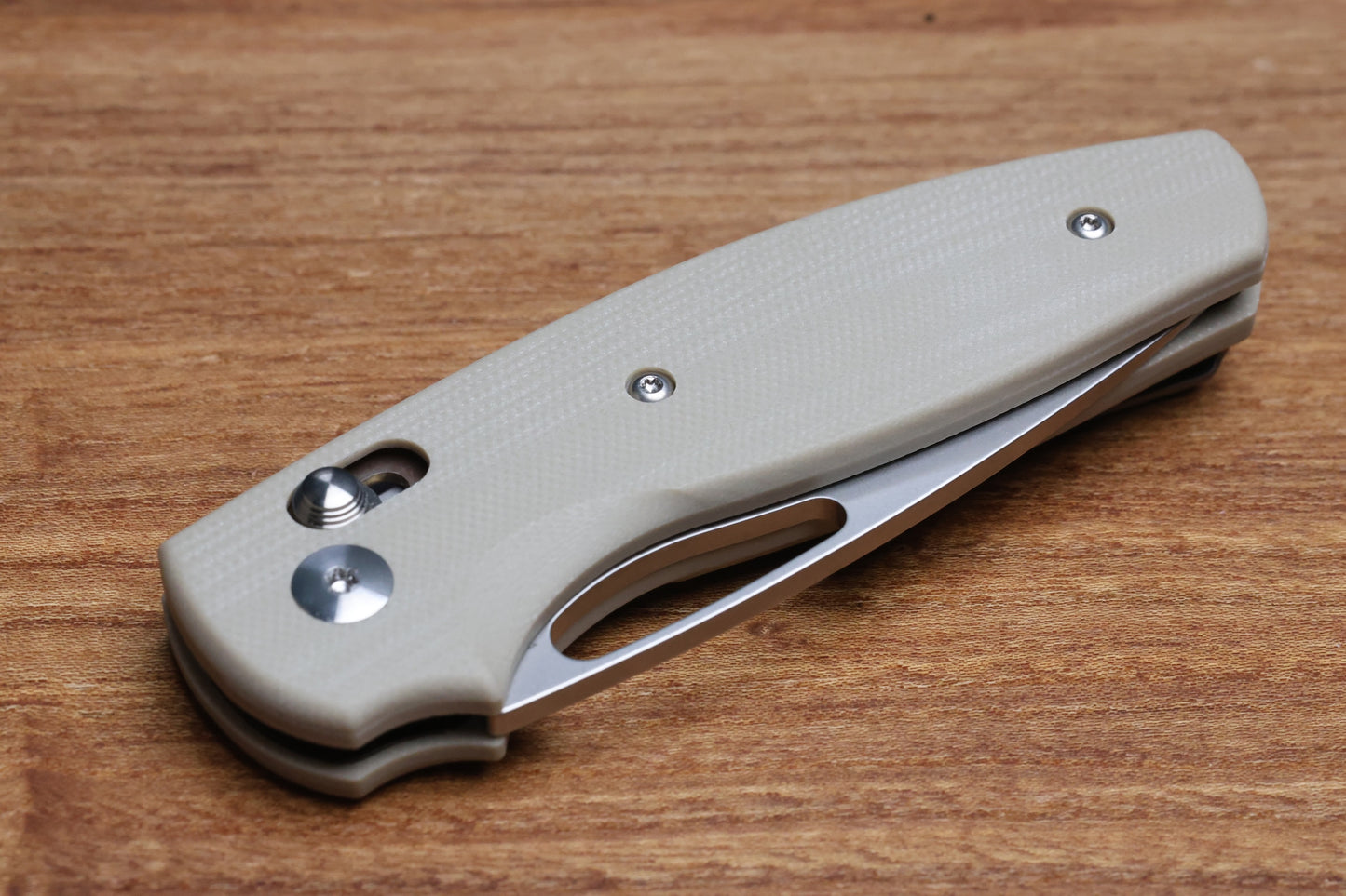 THREE RIVERS MANUFACTURING BULLDOG REV B RIVER-LOK DESERT TAN G10 MAGNACUT BLADE