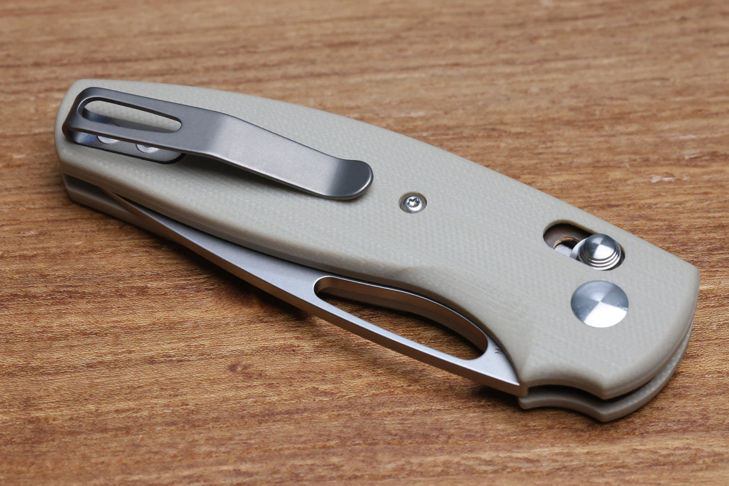THREE RIVERS MANUFACTURING BULLDOG REV B RIVER-LOK DESERT TAN G10 MAGNACUT BLADE
