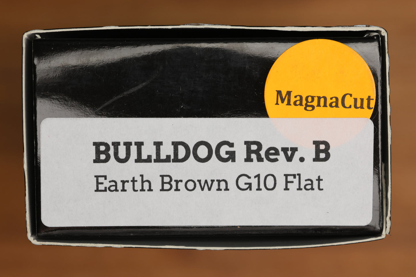 THREE RIVERS MANUFACTURING BULLDOG REV B RIVER-LOK EARTH BROWN G10 MAGNACUT BLADE
