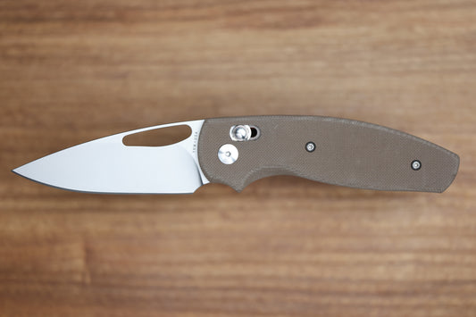 THREE RIVERS MANUFACTURING BULLDOG REV B RIVER-LOK EARTH BROWN G10 MAGNACUT BLADE