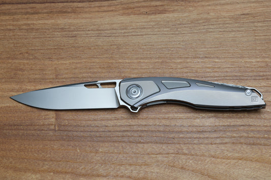 CUSTOM KNIFE FACTORY SUKHOI-5 TITANIUM HANDLES W/ CRYSTAL TI BACKSPACER & M398