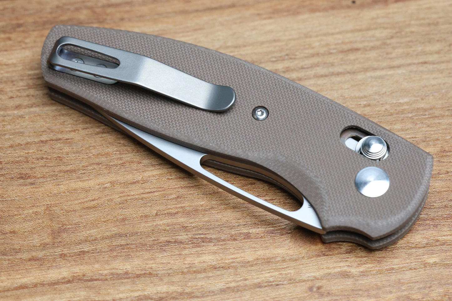 THREE RIVERS MANUFACTURING BULLDOG REV B RIVER-LOK EARTH BROWN G10 MAGNACUT BLADE
