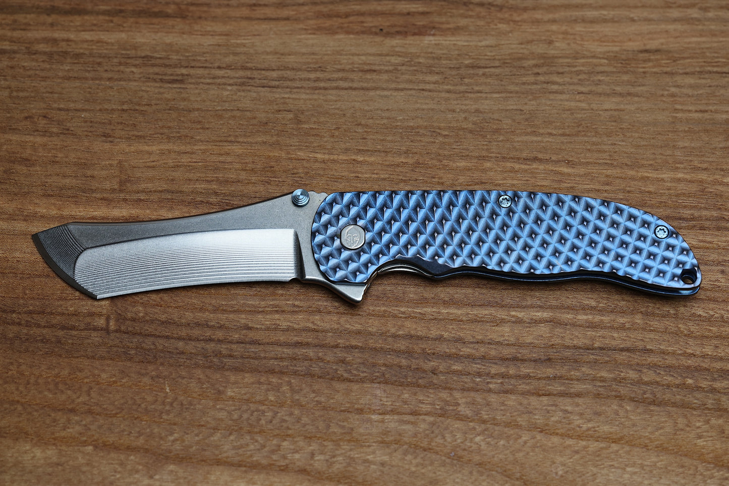 GRIMSMO NORSEMAN #7082 DIAMOND PATTERNED BLUE - RWL 34 STONEWASHED BLADE