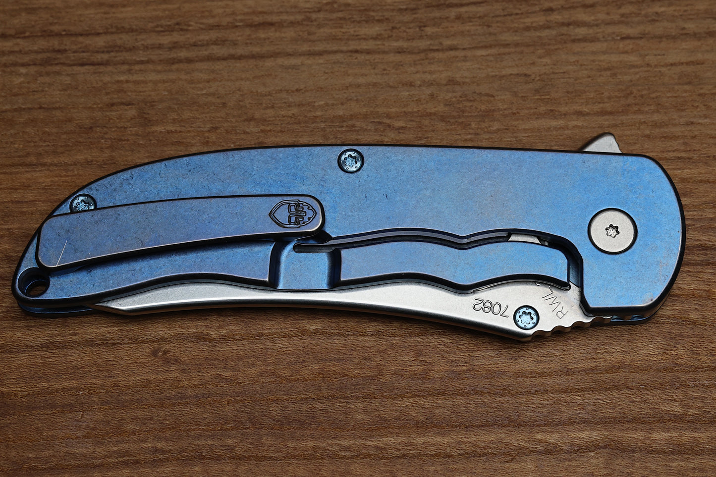 GRIMSMO NORSEMAN #7082 DIAMOND PATTERNED BLUE - RWL 34 STONEWASHED BLADE