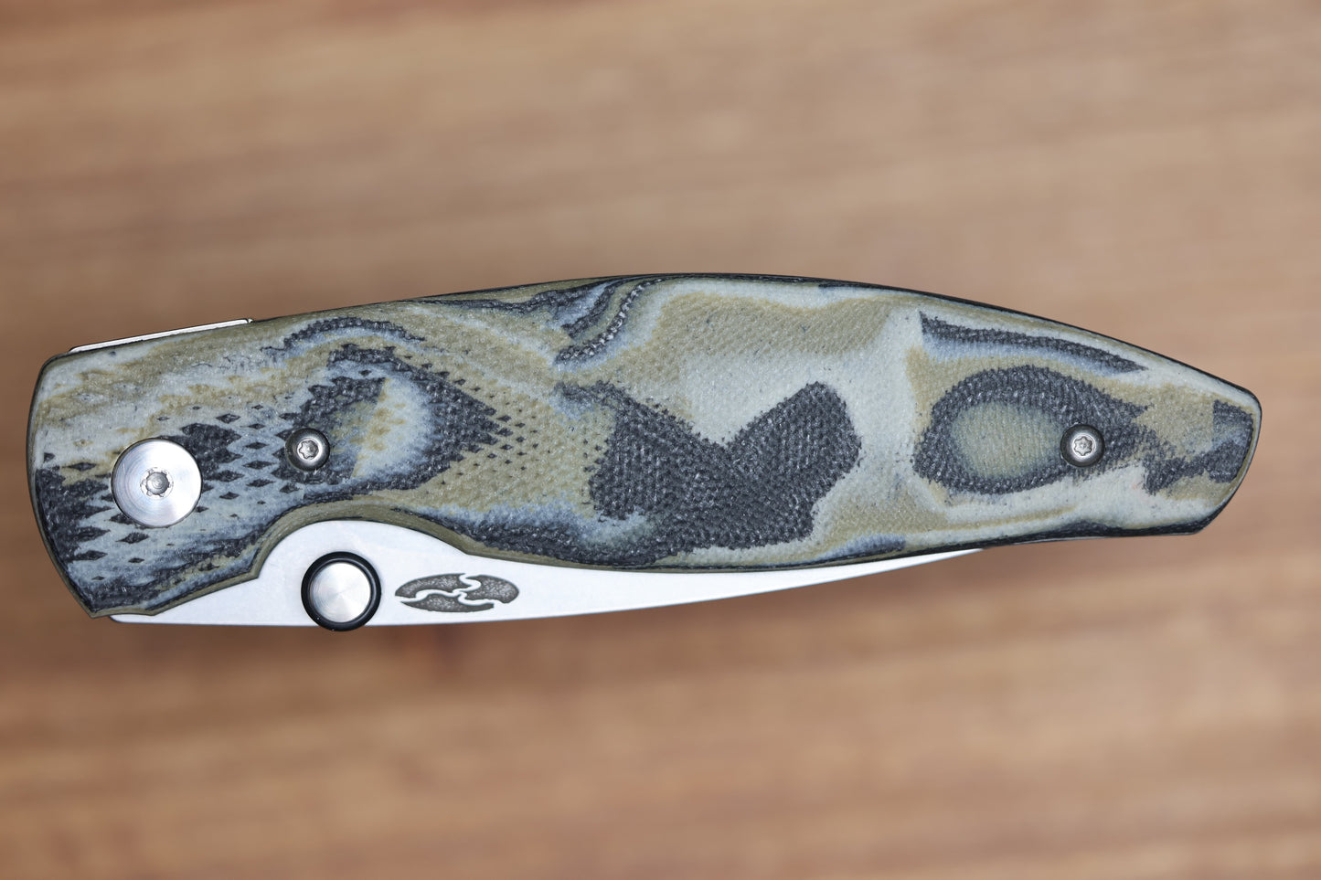 THREE RIVERS MANUFACTURING ATOM LIZARD SKIN MIDNIGHT JUNGLE G10 MAGNACUT BLADE