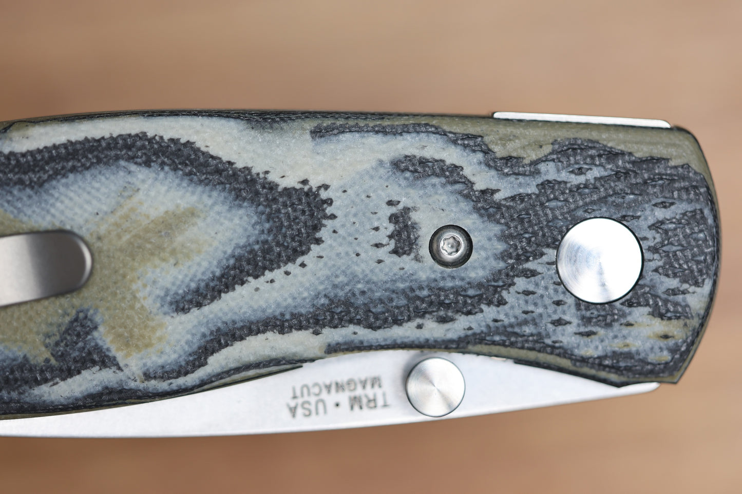 THREE RIVERS MANUFACTURING ATOM LIZARD SKIN MIDNIGHT JUNGLE G10 MAGNACUT BLADE