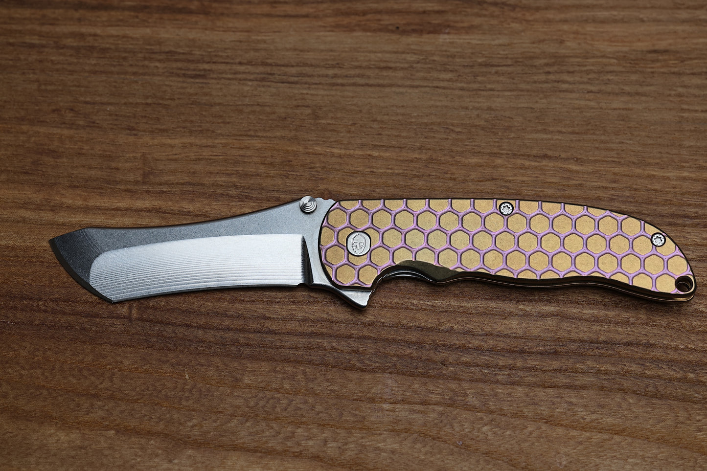 GRIMSMO NORSEMAN #7026 REVERSE HONEYCOMB ROSE GOLD- RWL 34 STONEWASHED BLADE