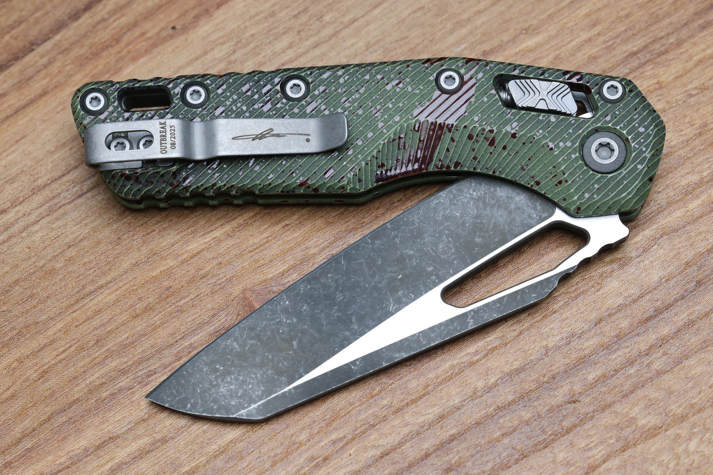 MICROTECH KNIVES MSI RAM LOK OUTBREAK FLUTED ALUMINUM & M390MK 210-1FLOBS