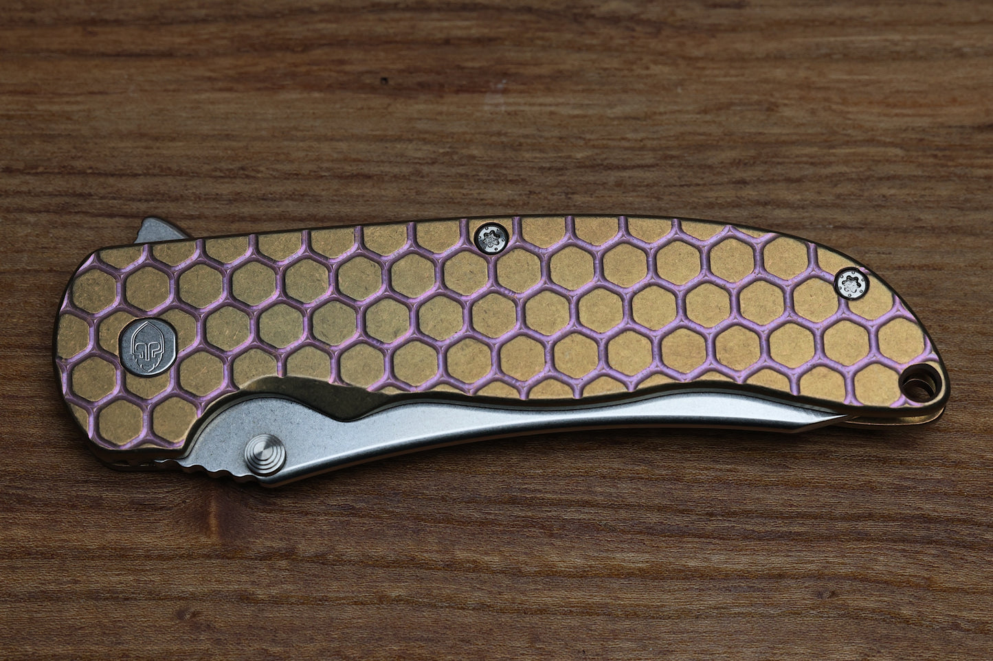 GRIMSMO NORSEMAN #7026 REVERSE HONEYCOMB ROSE GOLD- RWL 34 STONEWASHED BLADE