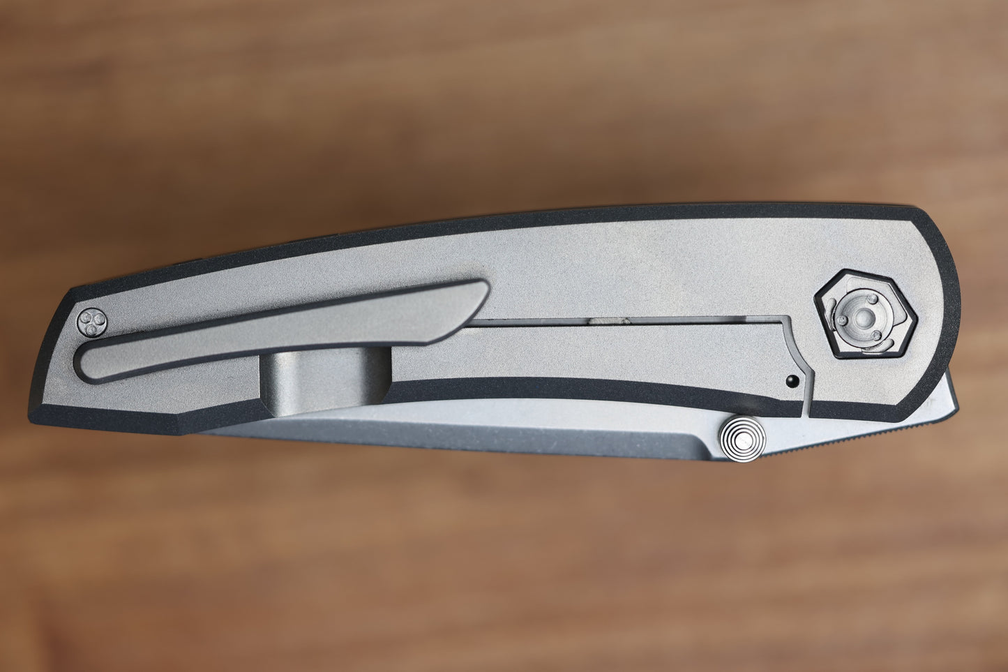 SHARKNIVCO WAKA V4.9 WINDOWS TITANIUM FRAME LOCK RWL34 POLISHED STONEWASH