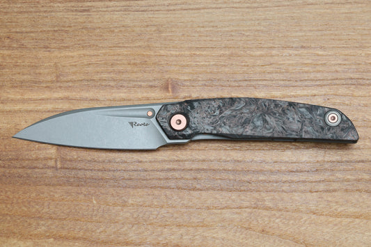 REATE KNIVES VULPEX VK ANUB COPPER FAT CARBON - DARKWASHED ELMAX BLADE