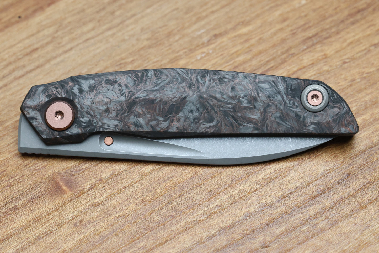 REATE KNIVES VULPEX VK ANUB COPPER FAT CARBON - DARKWASHED ELMAX BLADE