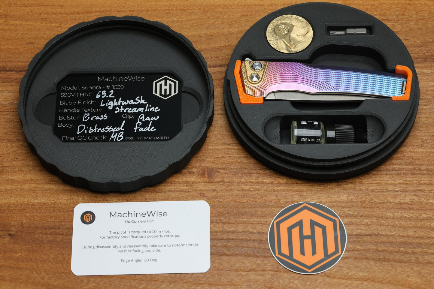 MACHINWISE SONORA #1539- INTEGRAL S90V BLADE