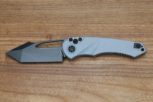 HERETIC KNIVES MINI PARIAH MANUAL - TANTO BLACK - GREY HANDLE