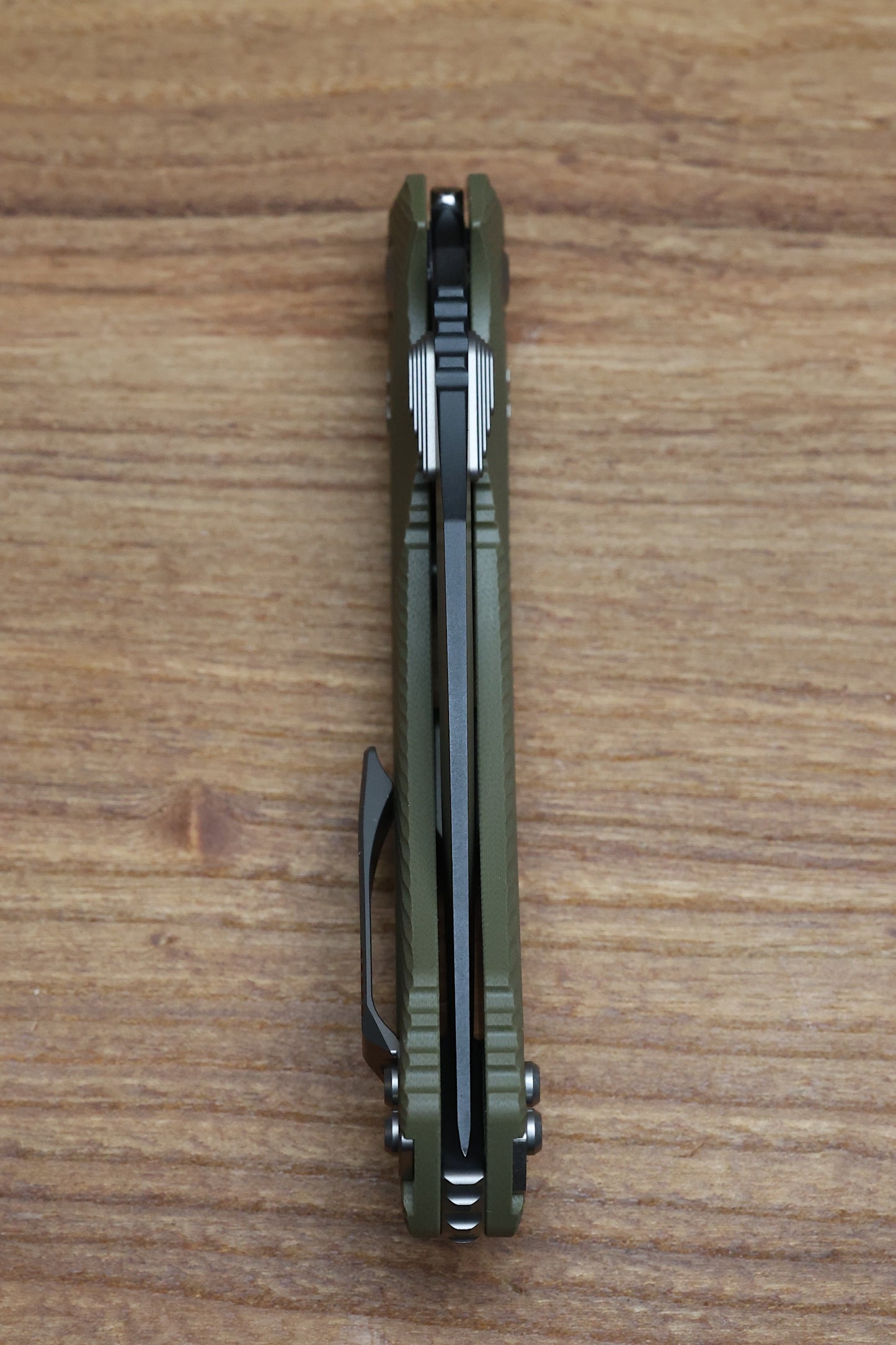 MICROTECH AMPHIBIAN RAM LOK OD GREEN FLUTED G-10 & BLACK M390MK 137RL-1 FLGTOD