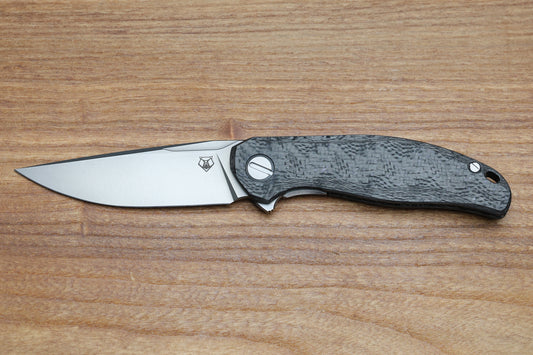 SHIROGOROV KNIVES STELLAR CF FIRST PRODUCTION – PURPLE CARBON FIBER HANDLE – MAGNACUT BLADE – MRBS