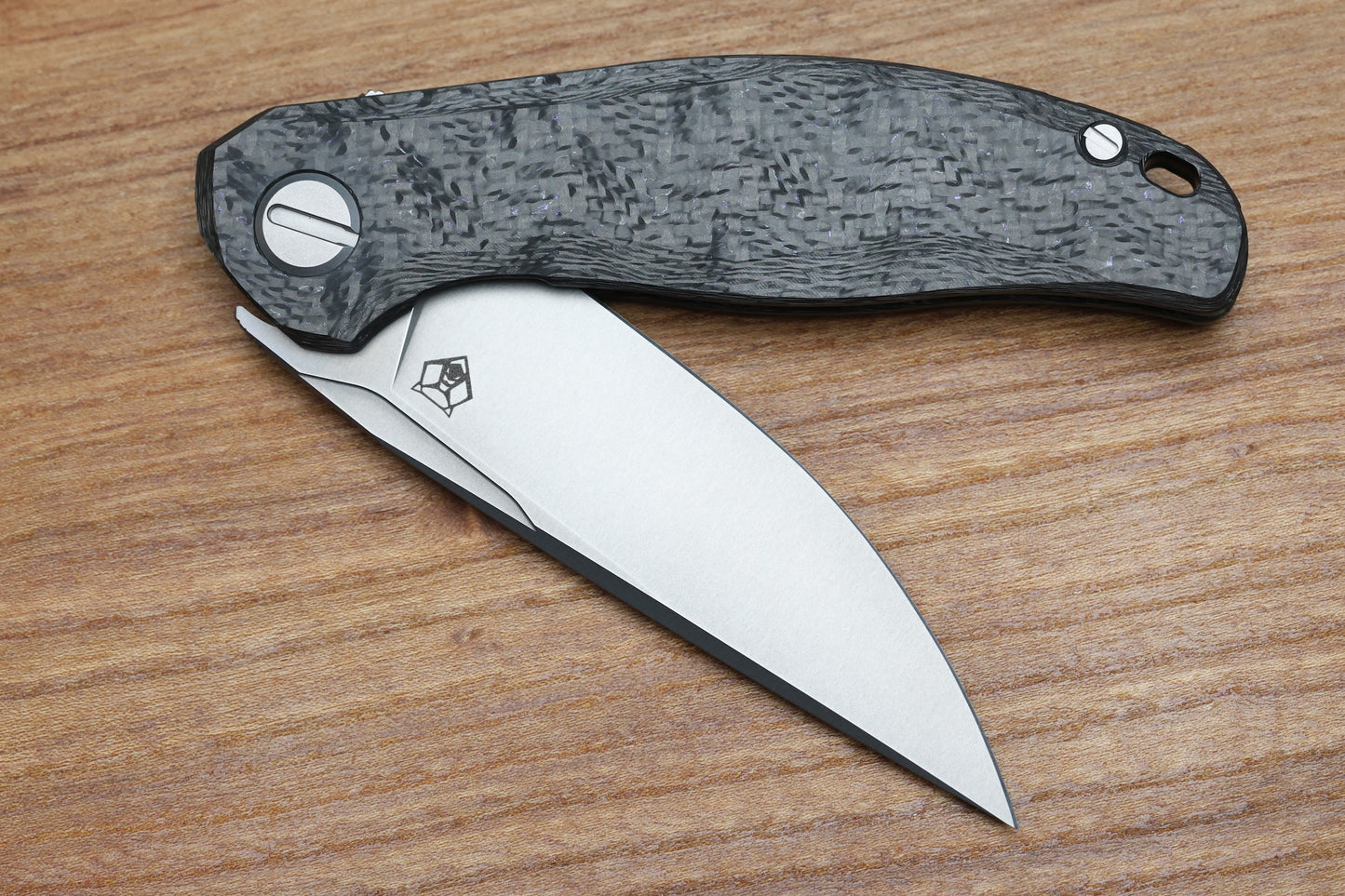 SHIROGOROV KNIVES STELLAR CF FIRST PRODUCTION – PURPLE CARBON FIBER HANDLE – MAGNACUT BLADE – MRBS