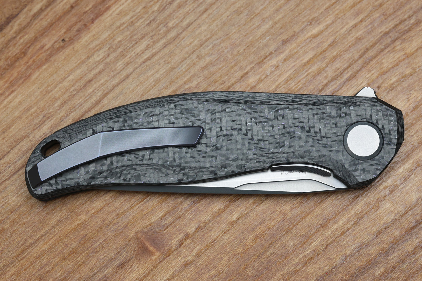 SHIROGOROV KNIVES STELLAR CF FIRST PRODUCTION – PURPLE CARBON FIBER HANDLE – MAGNACUT BLADE – MRBS