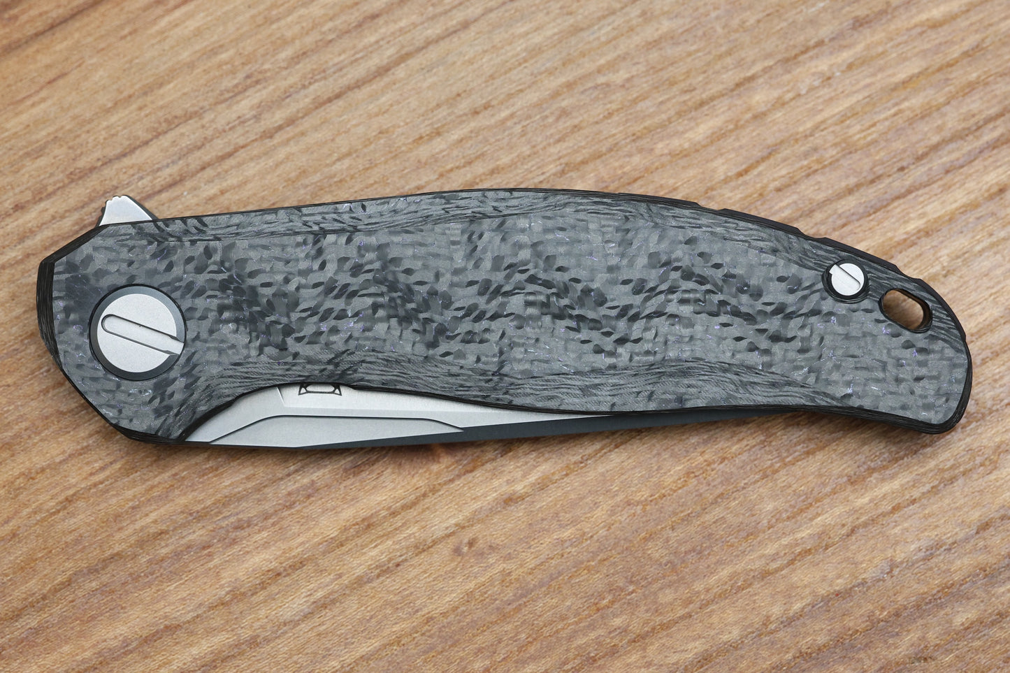 SHIROGOROV KNIVES STELLAR CF FIRST PRODUCTION – PURPLE CARBON FIBER HANDLE – MAGNACUT BLADE – MRBS