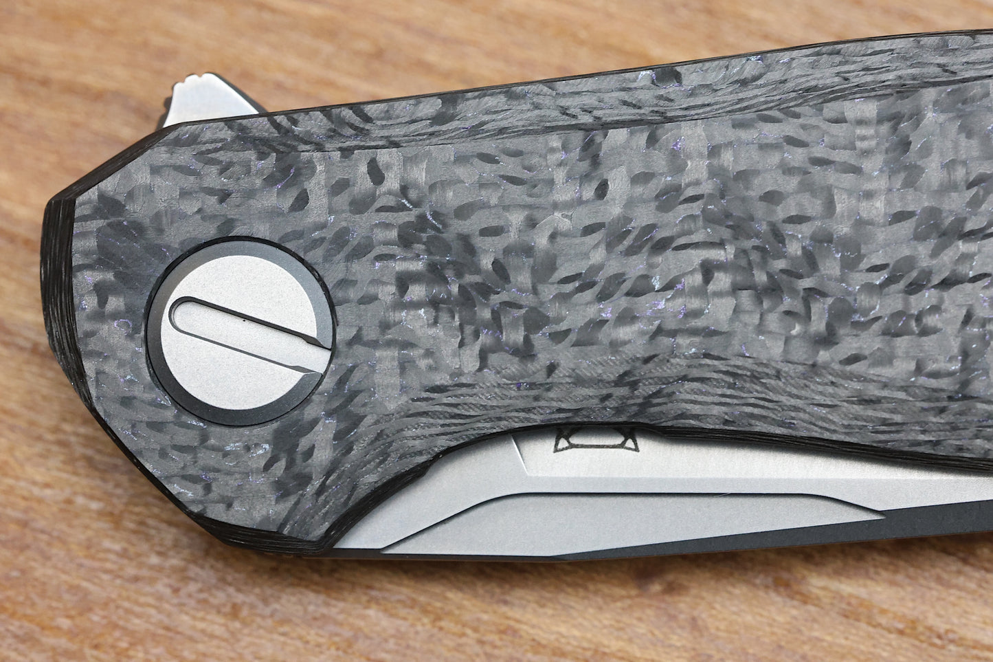 SHIROGOROV KNIVES STELLAR CF FIRST PRODUCTION – PURPLE CARBON FIBER HANDLE – MAGNACUT BLADE – MRBS