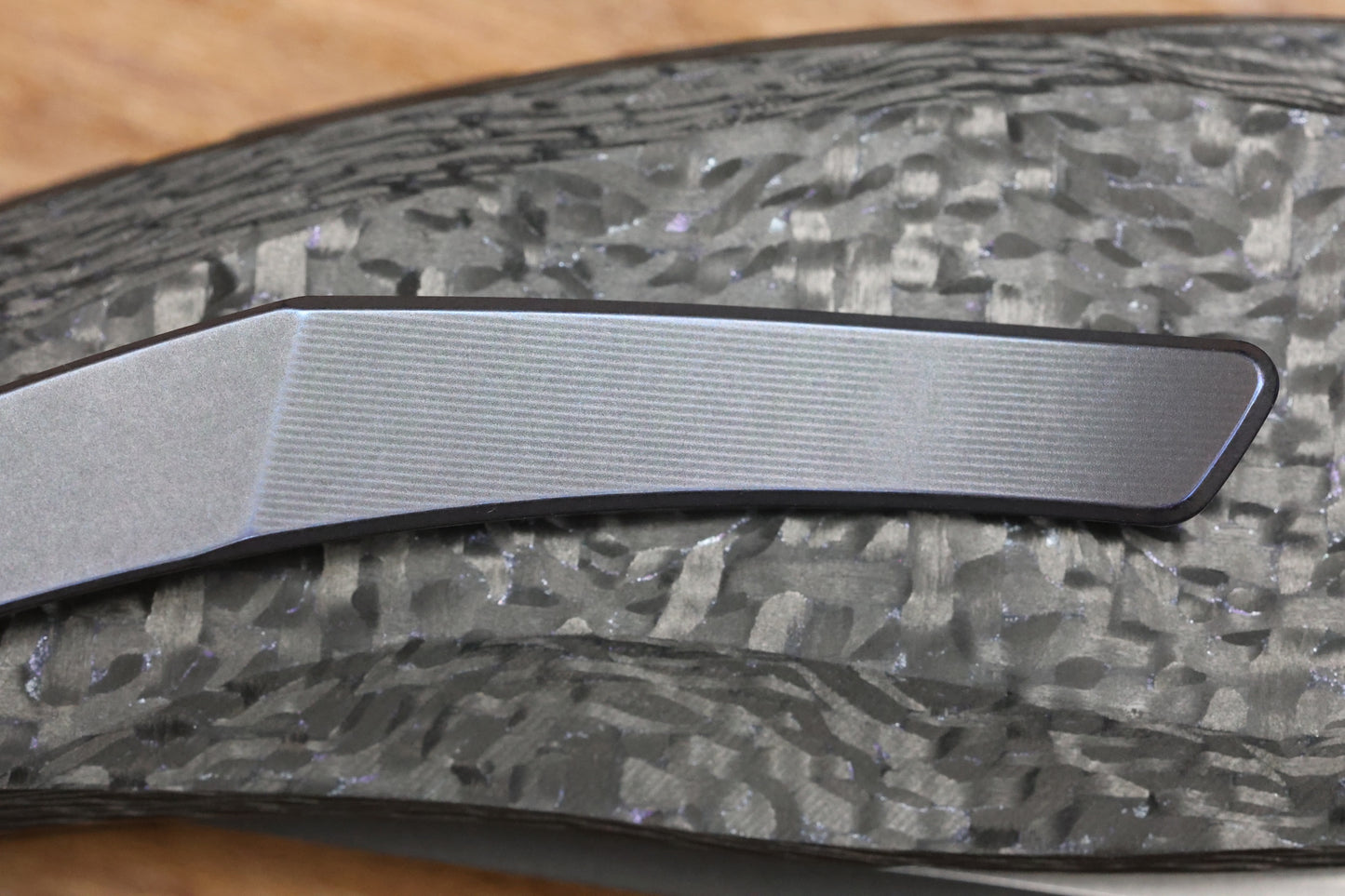 SHIROGOROV KNIVES STELLAR CF FIRST PRODUCTION – PURPLE CARBON FIBER HANDLE – MAGNACUT BLADE – MRBS