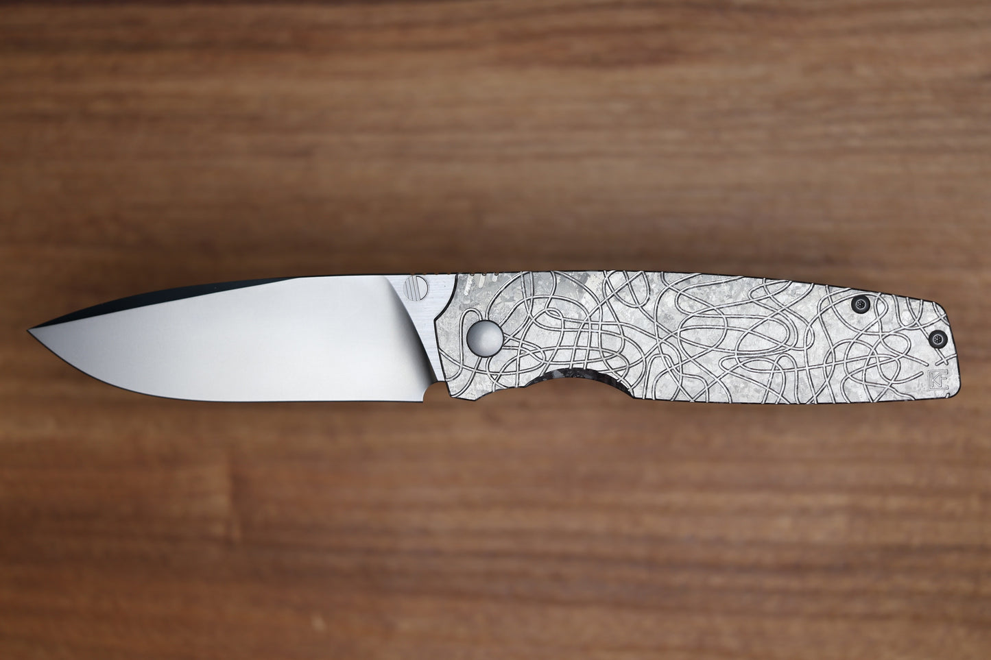 CUSTOM KNIFE FACTORY LEX SILVER CRYSTAL TI M398 BLADE