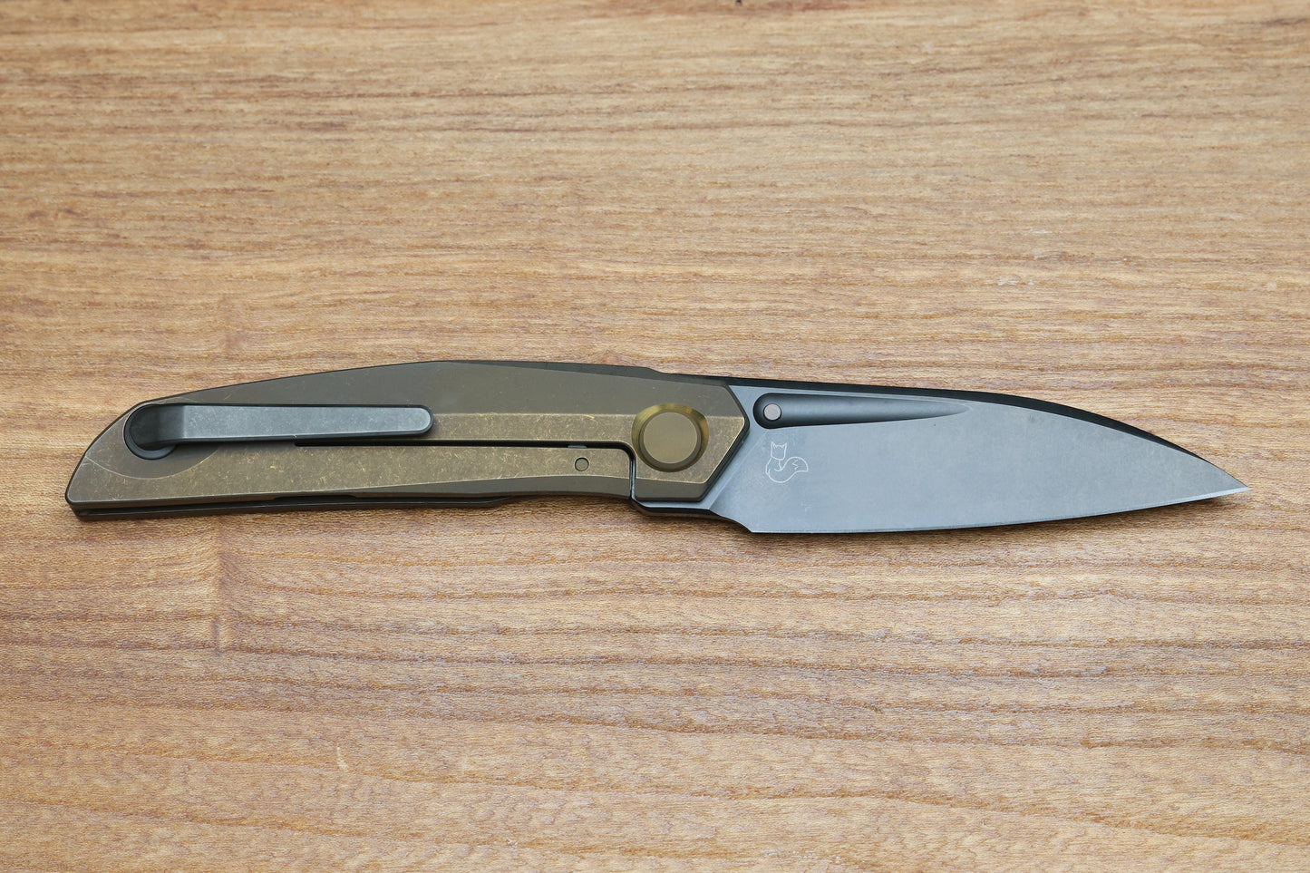 REATE KNIVES VULPEX VK ANUB TITANIUM DARK BRONZE - BLACK DLC ELMAX BLADE