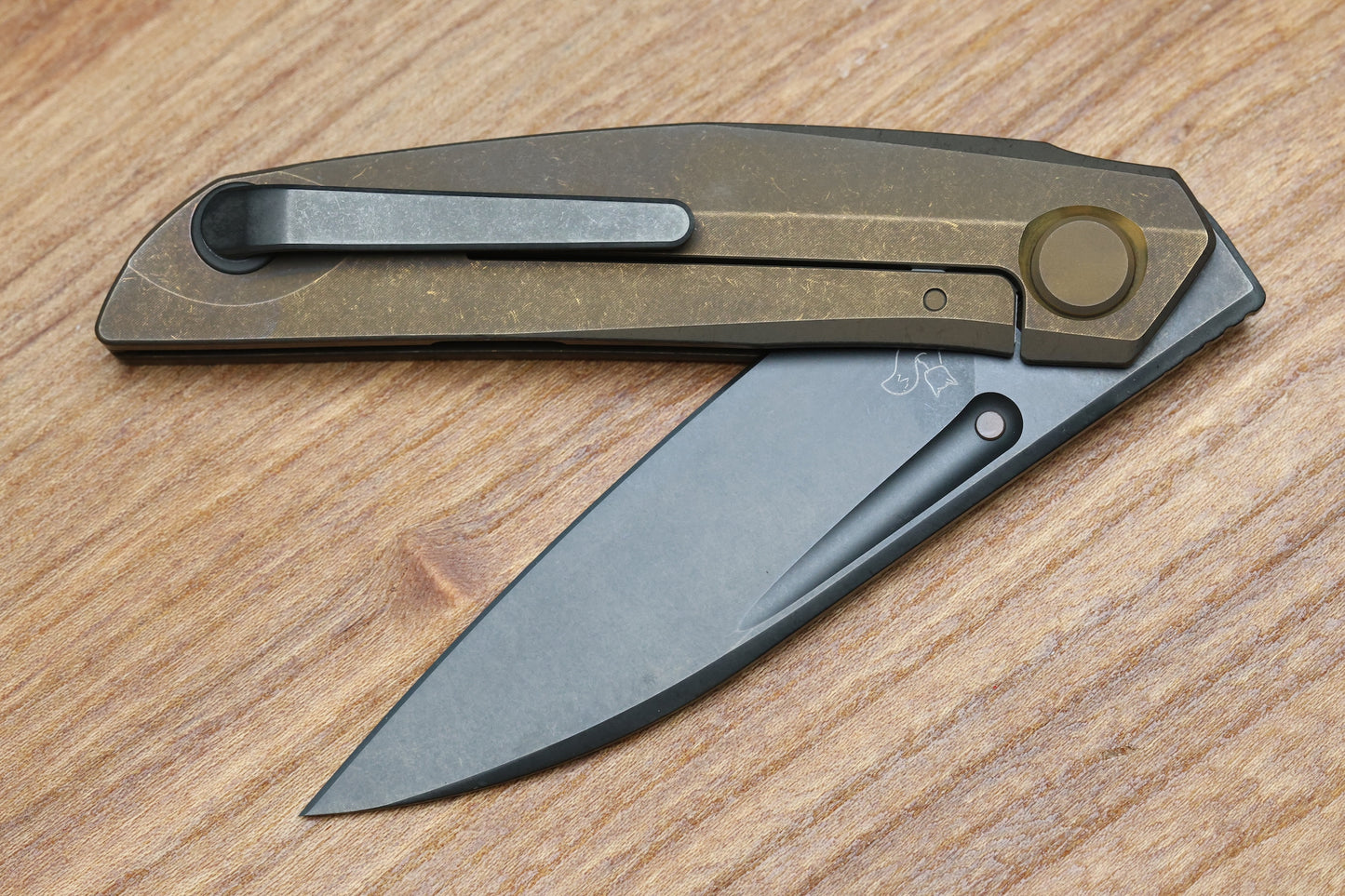 REATE KNIVES VULPEX VK ANUB TITANIUM DARK BRONZE - BLACK DLC ELMAX BLADE