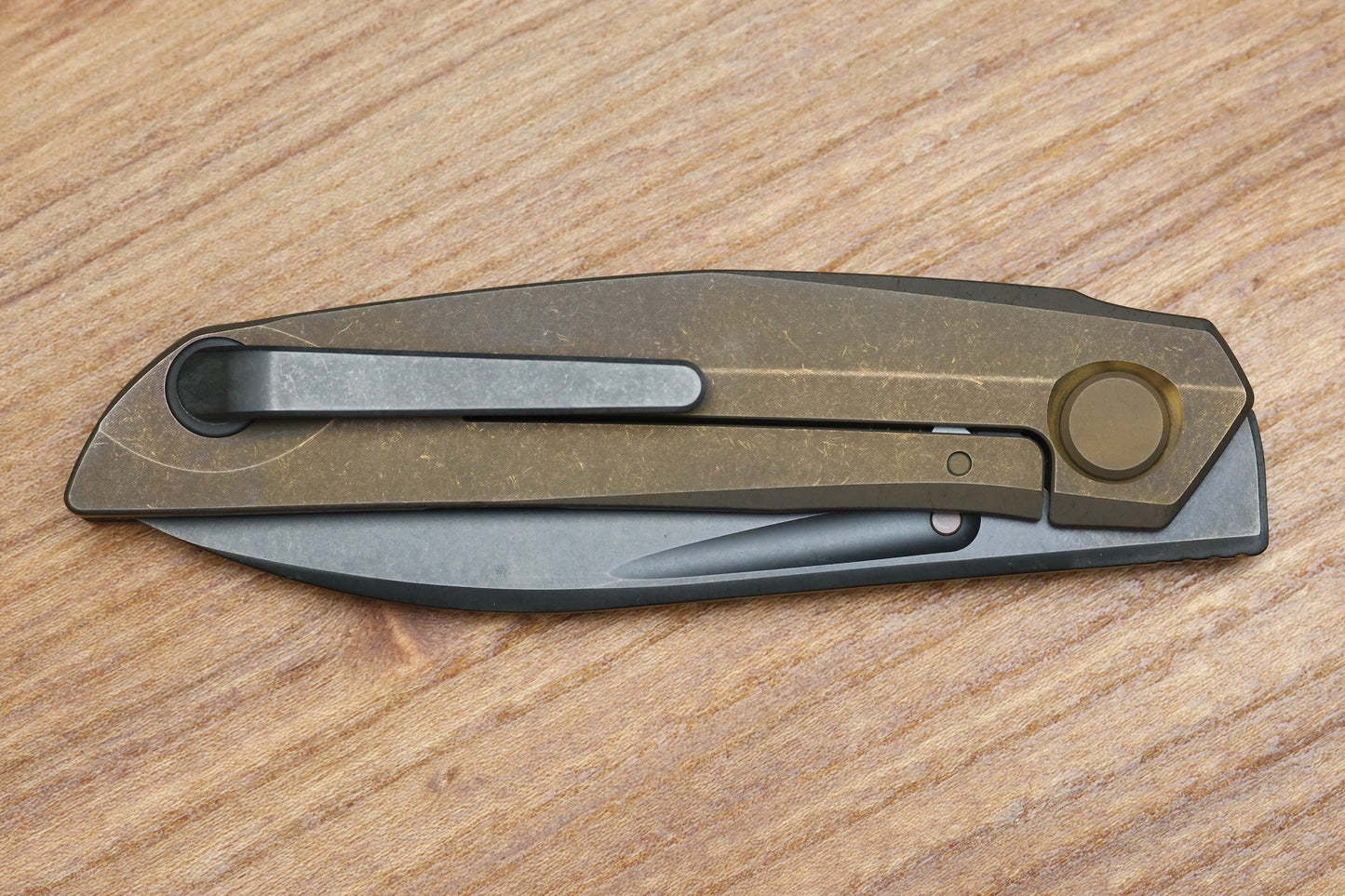 REATE KNIVES VULPEX VK ANUB TITANIUM DARK BRONZE - BLACK DLC ELMAX BLADE