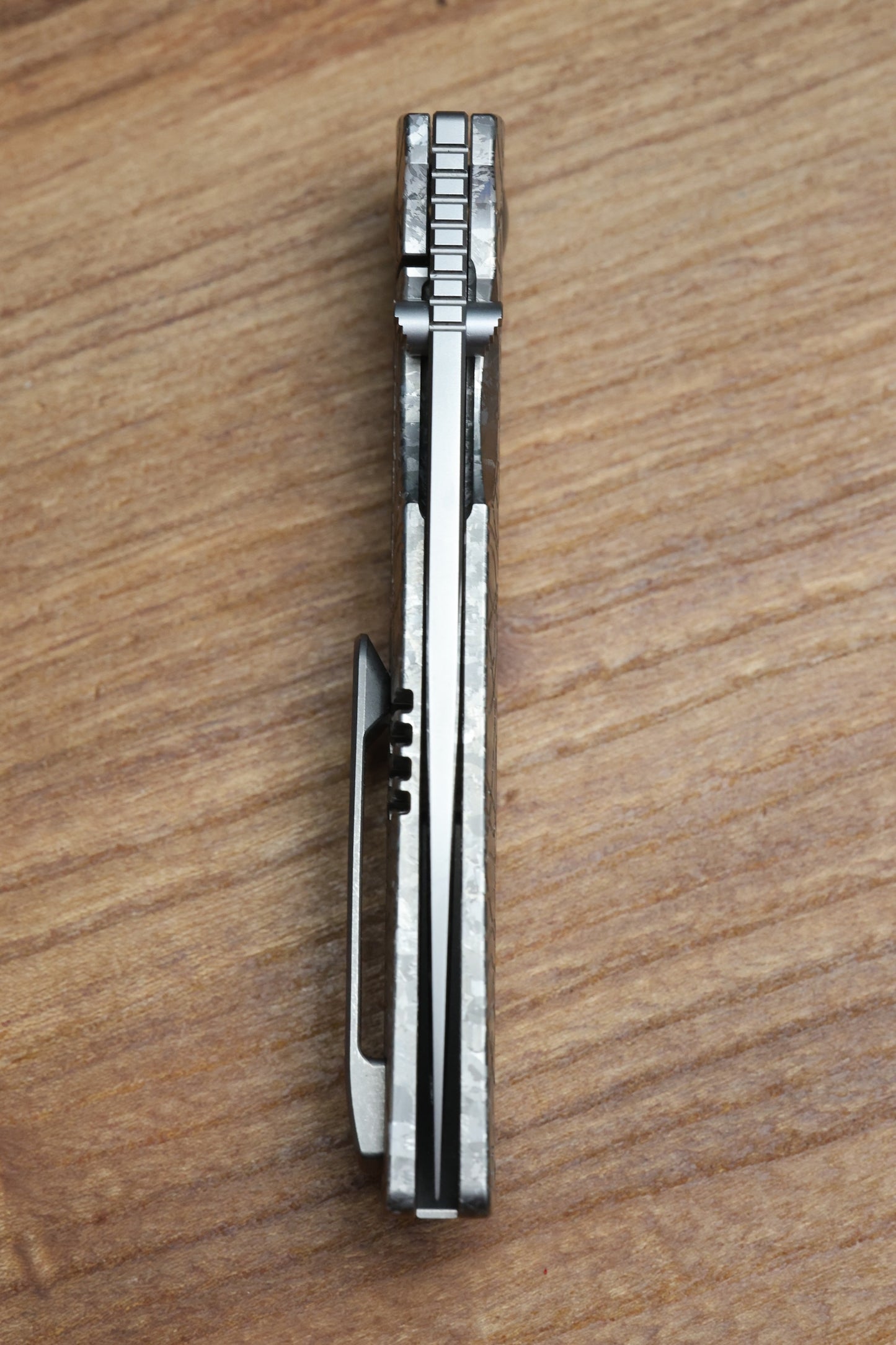 CUSTOM KNIFE FACTORY LEX SILVER CRYSTAL TI M398 BLADE