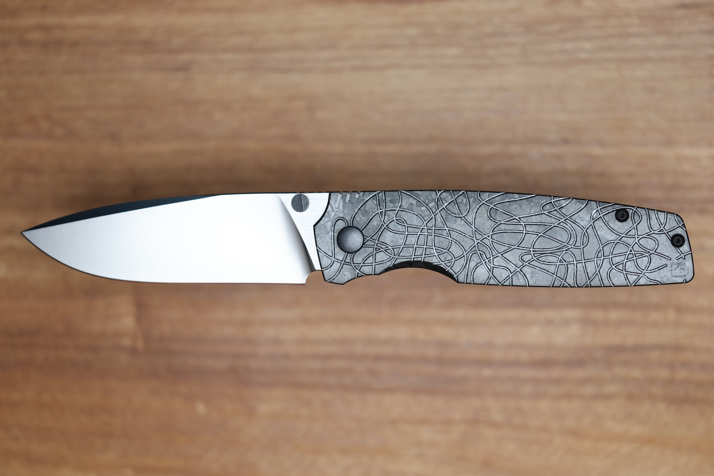 CUSTOM KNIFE FACTORY LEX BLACK CRYSTAL TI M398 BLADE