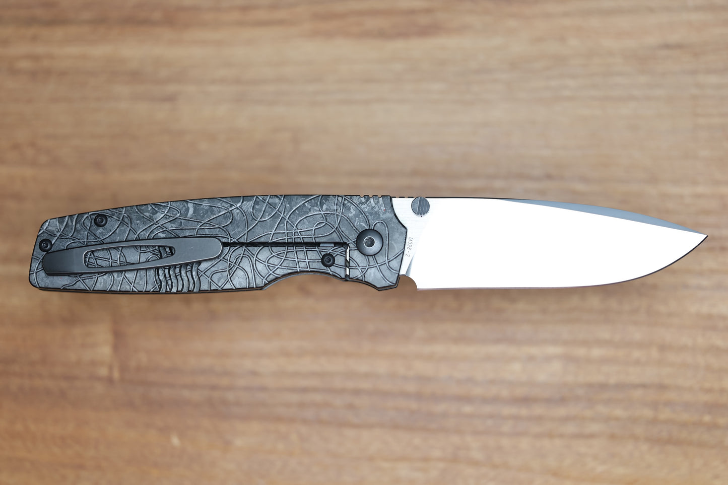 CUSTOM KNIFE FACTORY LEX BLACK CRYSTAL TI M398 BLADE