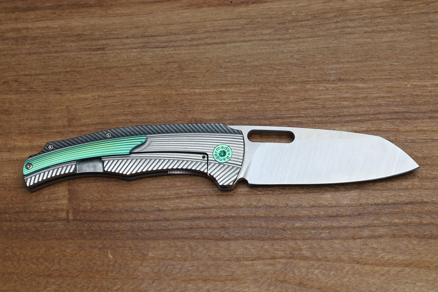 RANGERMADE KNIVES OBJ-1 #012 MILLED TITANIUM HANDLES W/ SHEEPSFOOT S35VN